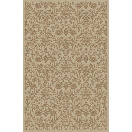 Perfectpillows 9 ft. 3 in. x 12 ft. 6 in. Jewel Damask Ivory PE726065